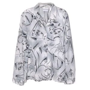 ❤️ 🆕 ALFRED DUNNER Floral Button Down Shirt Size 12
